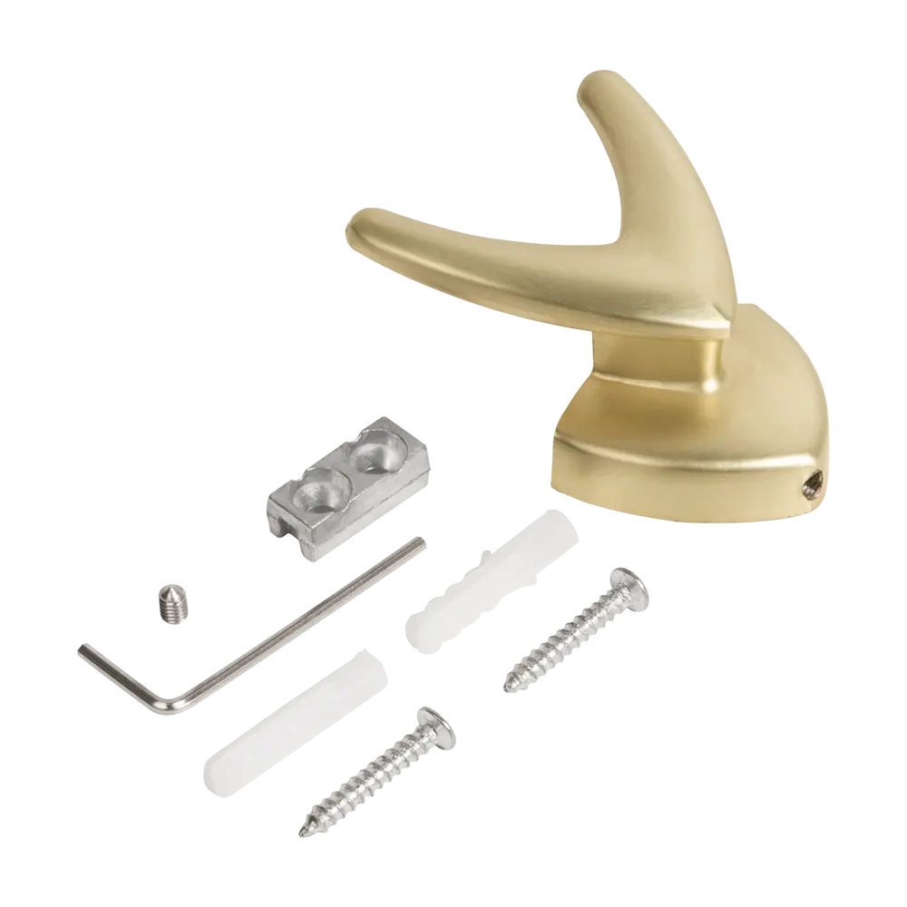 Крючок мебельный Ajax MB-LM/K-003 цвет матовое золото STLM-2074775 - Вид №2
