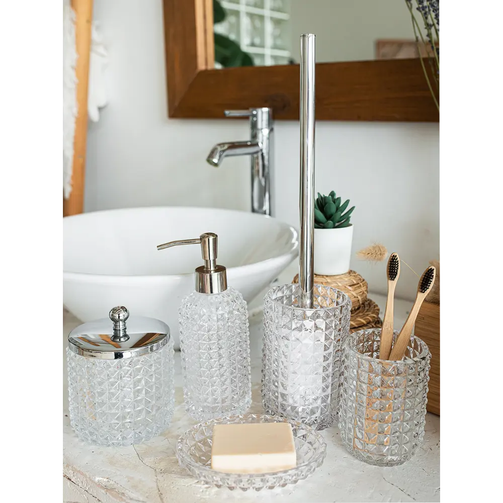 Стеклянная мыльница PROFFI HOME Crystal Clear 85323488 Glass STLM-0061368 - Вид №3