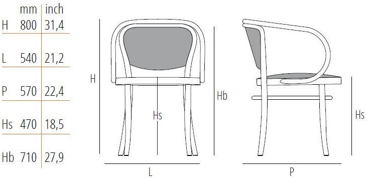 Wiener GTV Design Стул из бука с подлокотниками sun-id-1433307 - Вид №30