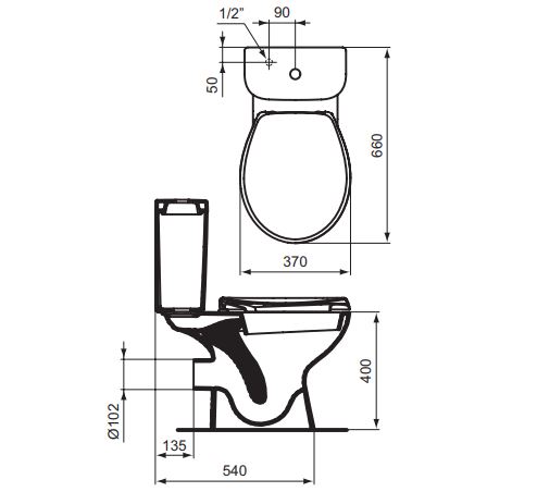 E405861 УНИТАЗ-КОМПАКТ с функцией микролифт VIDIMA SEVA FRESH  - Вид №2