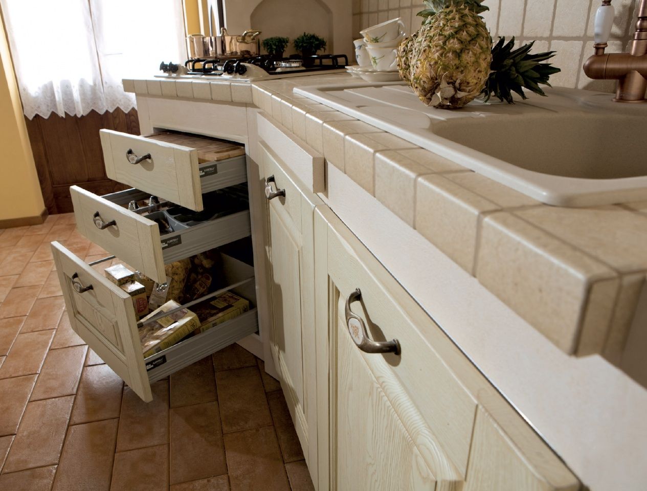 Встроенная кухня из ясеня Floritelli Cucine ARCH-00143109 - Вид №11