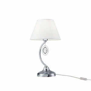 Лампа настольная белая Luciana FR2003TL-01CH FREYA CLASSIC 00-3957288 Белый;хром