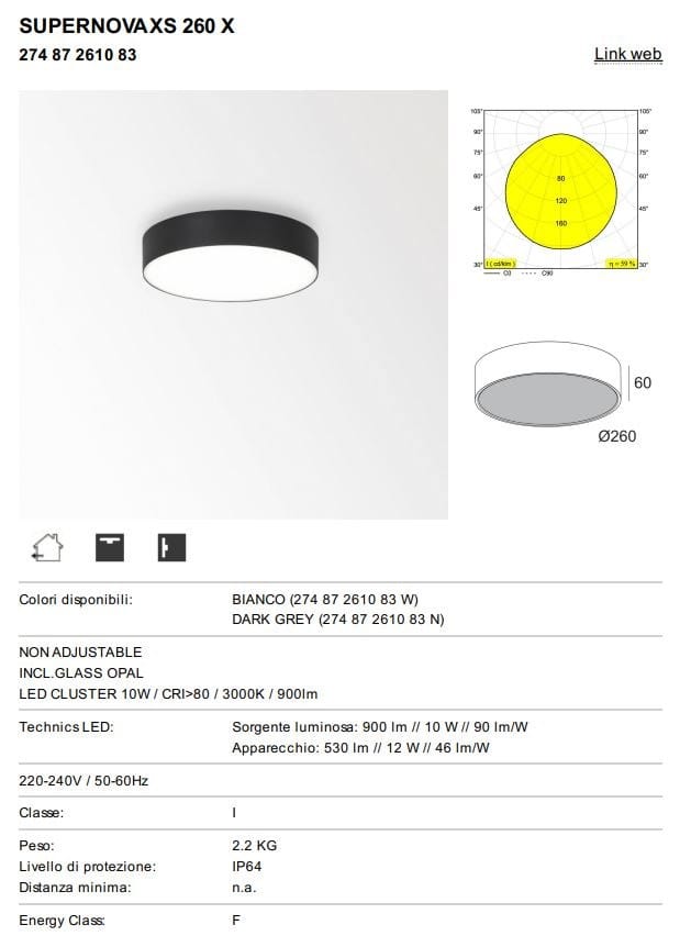 Металлический светодиодный наружный потолочный светильник Deltalight Supernova XS ARCH-00115693 - Вид №3