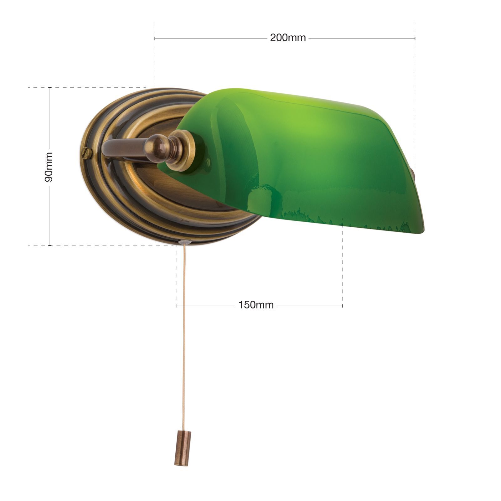 Регулируемая лампа для чтения из латуни и стекла Orion Harvard ARCH-00125513 - Вид №22