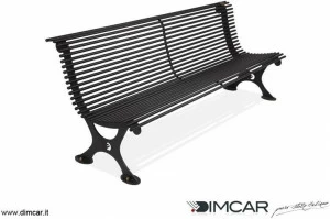 DIMCAR Металлическая скамейка в классическом стиле со спинкой Elite 1114