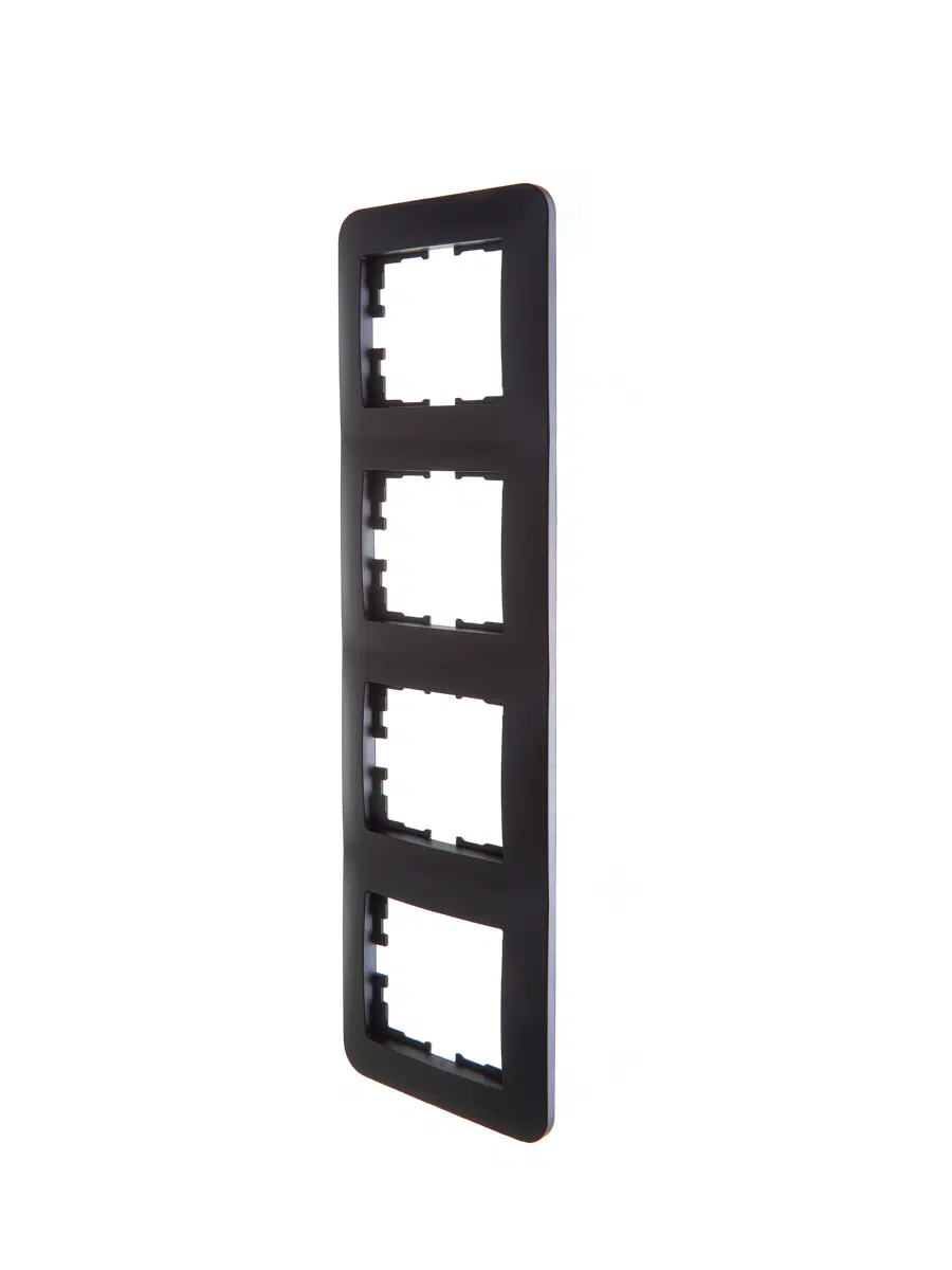 ASTI Рамка 4-ая вертикальная б/вст чёрный бархат LEZARD 7081-4200-154 - Вид №2