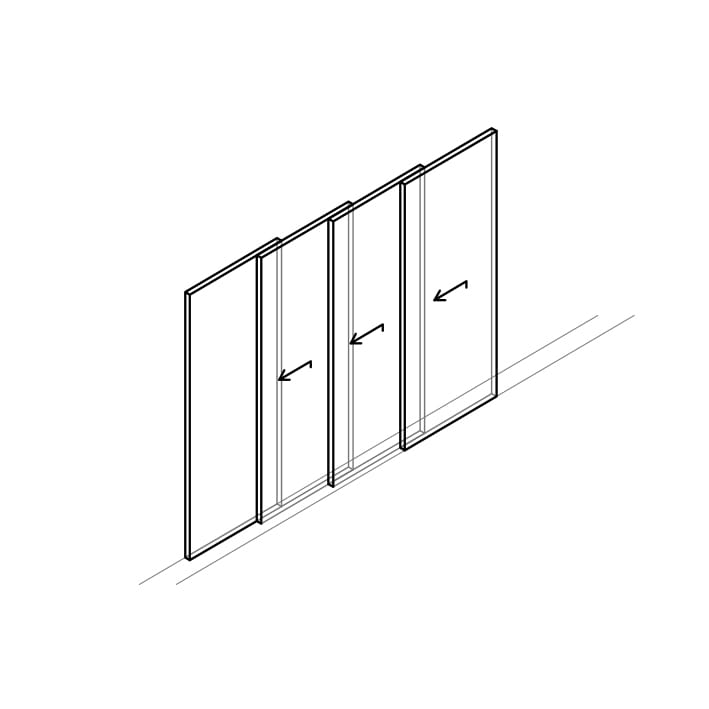 Раздвижные деревянные двери-окна с двойным остеклением Carminati Skyline System ARCH-00098426 - Вид №27