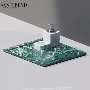 Agape SURF Мыльница / Универсальный лоток 40 см из зеленого мрамора ACOM626VP