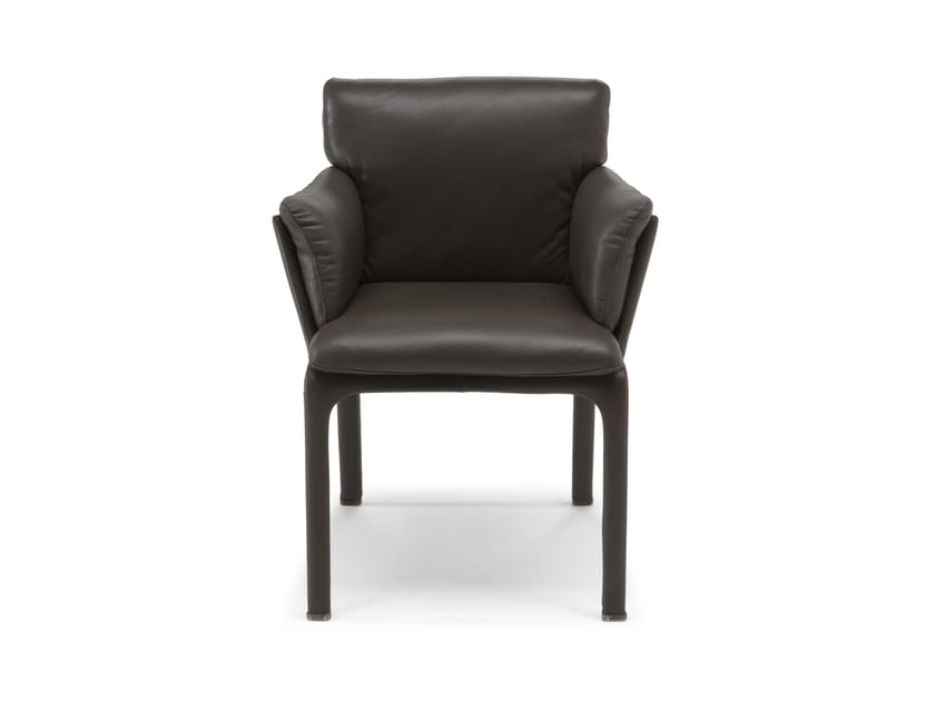 Кожаный стул с подлокотниками Natuzzi Italia Янтарь ARCH-00087104