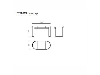 Туалетный столик с кожаным покрытием CPRN HOMOOD Shapes ARCH-00098437 - Вид №1
