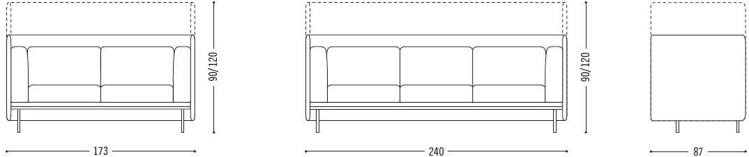 COR Диван из ткани с полкой для журналов Floater sun-id-1374659 - Вид №1