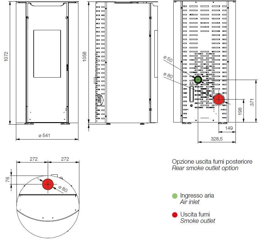 Jolly Mec Пеллетная печь с классом а + wifi Sistemi ad aria sun-id-1399553 - Вид №3