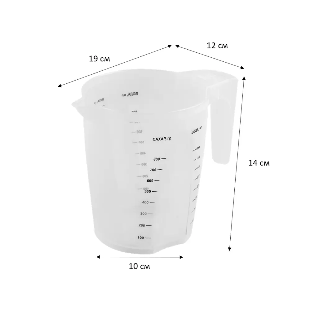 PLAST TEAM Stockholm — мерный кувшин 1 литр для кухни 82635900 STLM-0032439