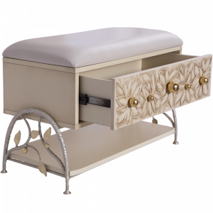 14079 Банкетка Терра Айвори Мраморное золото BOGACHO