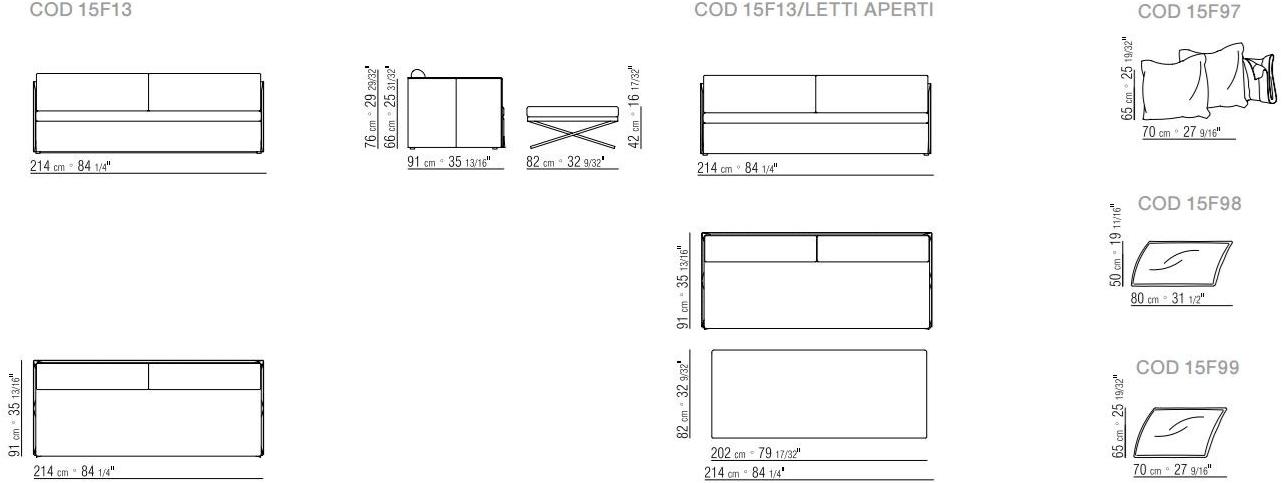 Flexform Диван-кровать со съемным чехлом из ткани Eden sun-id-1511775 - Вид №11