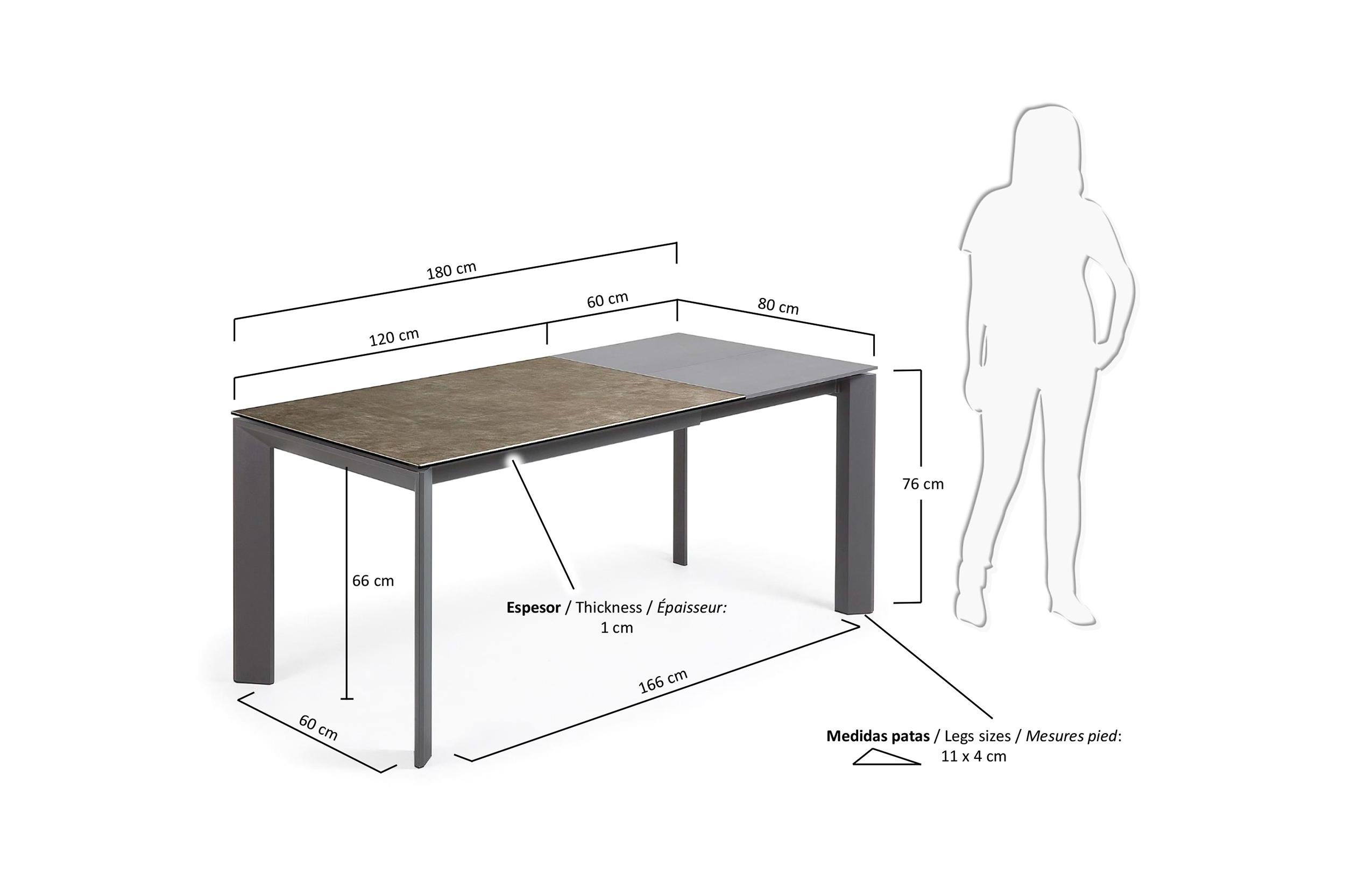 2000983231925 Обеденный стол LA FORMA Atta  - Вид №4