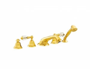 038616.D00.50 Набор для ванны с пятью отверстиями и кристаллами сваровски Яркий хром