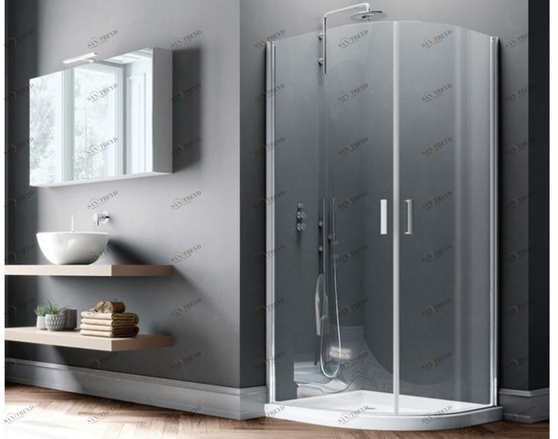 Samo Полукруглая угловая душевая кабина из закаленного стекла Classica sun-id-1346504