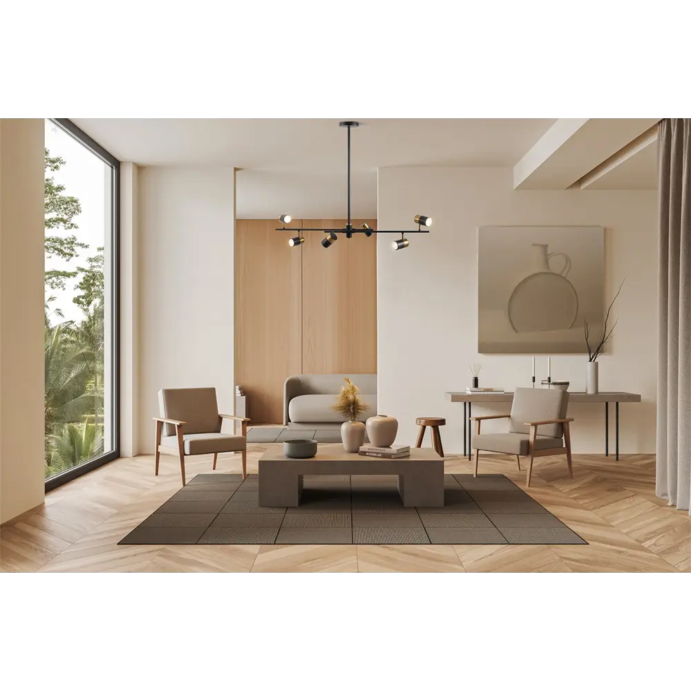 Подвесной светильник Freya Enzo - стильная черная люстра на планке 88241773 STLM-0922078 - Вид №12