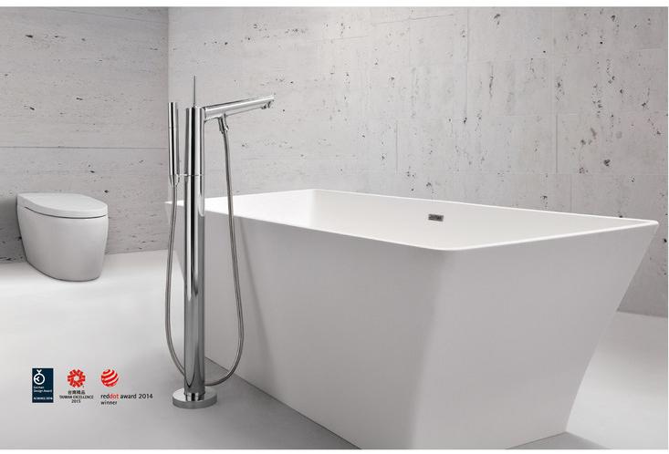 JUSTIME Напольный смеситель для ванны из хромированной латуни с гибким блоком питания Chapter 6926-u1-80cp - Вид №3