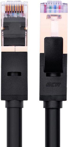 GCR-LNCG626-0.5m патч-корд prof прямой 0.5m, ftp медь кат.6, черный, позолоченные контакты и коннектор, 24 awg, deluxe , ethernet high speed 10 гбит/с, rj45, t568b Greenconnect Santreyd  - Вид №4