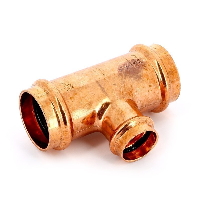 Тройник пресс 42x28x42 медный IBP P513004228042 - Вид №1