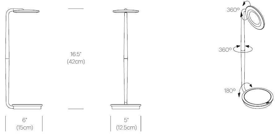 Алюминиевая вращающаяся настольная лампа с USB-разъемом Pablo Designs Pixo ARCH-00042144 - Вид №9