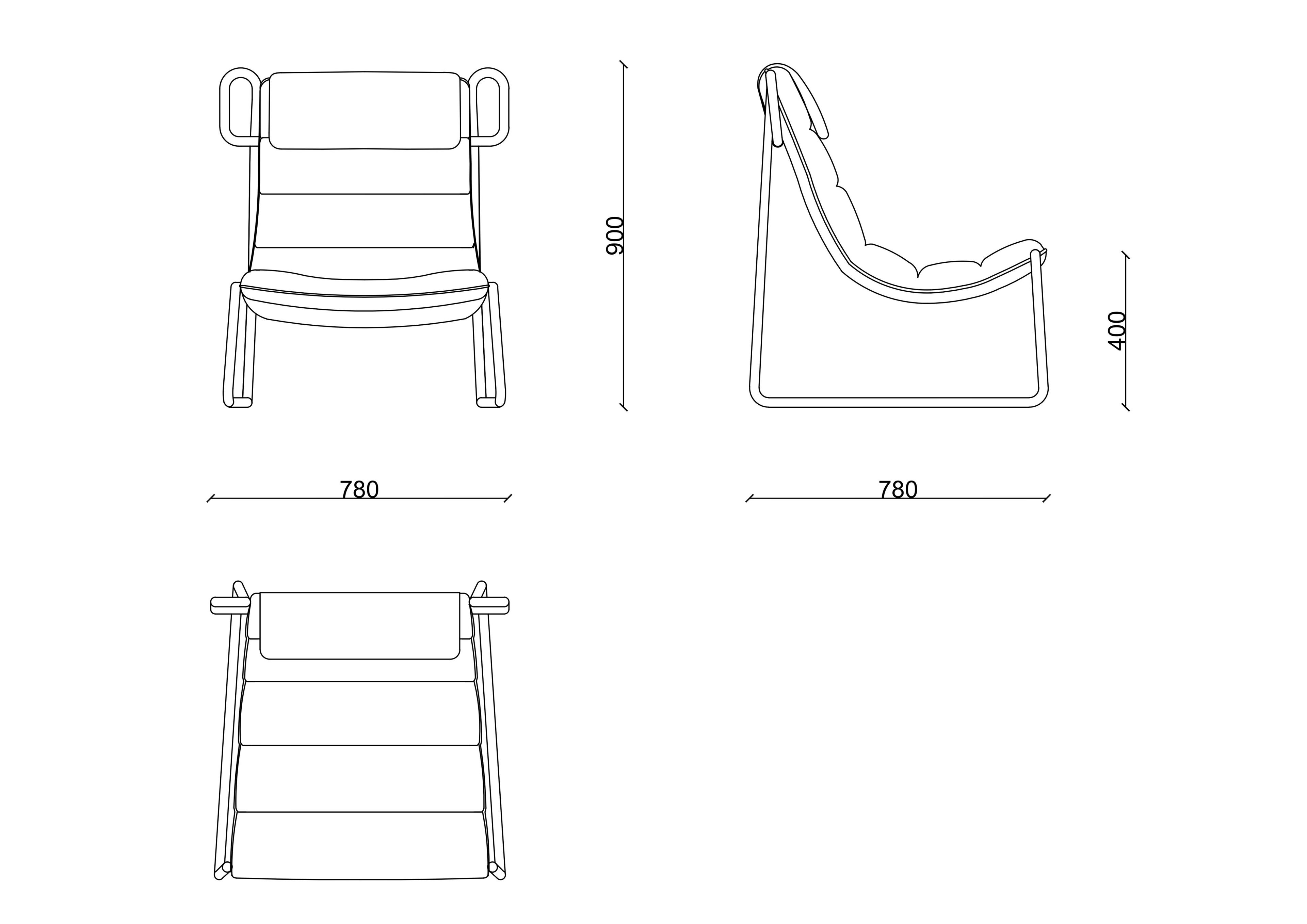 Тканевое кресло с подголовником RIVATELIER MICKEY ARCH-00119693 - Вид №2