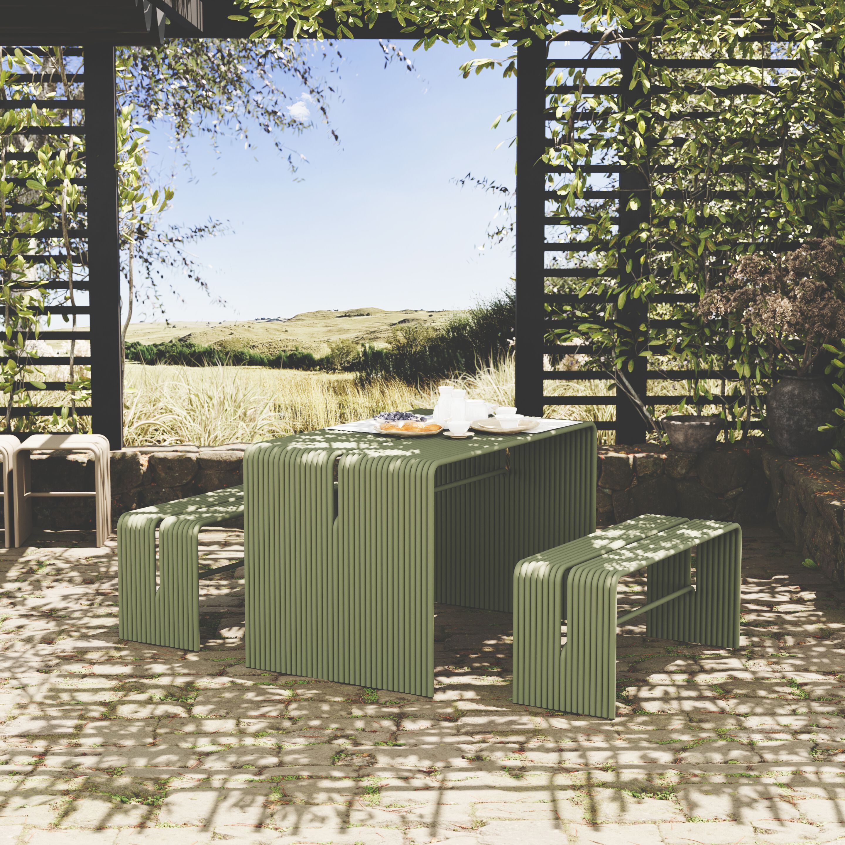 Алюминиевый прямоугольный садовый стол с порошковым покрытием Joyf TUbe ARCH-00023149 - Вид №4