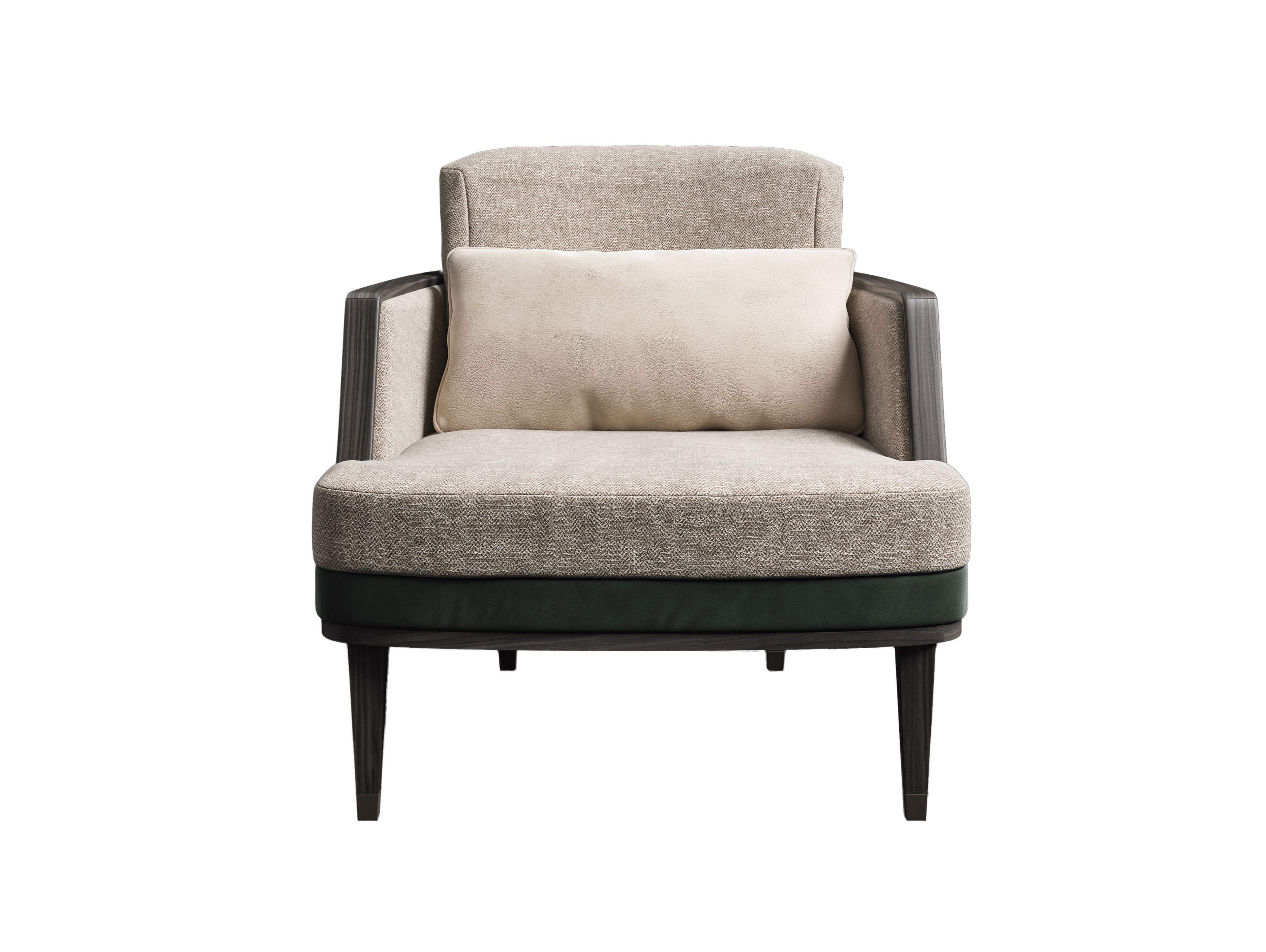 Кожаное и тканевое кресло с подлокотниками CPRN HOMOOD Dragonfly ARCH-00128484 - Вид №1