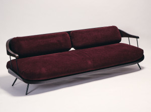 3-местный бархатный диван