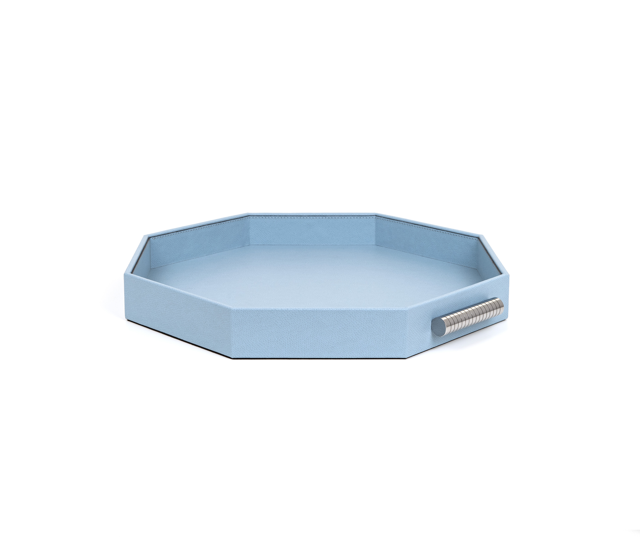 Поднос Grace Octagonal - 30X30 см/металл-хром/зернистая кожа_темно-серый Pinetti 00.1936.029.055 - Вид №3