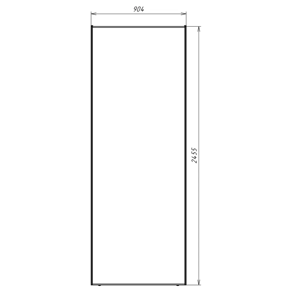 Дверь-купе KONSENSA 244.5x90.4 см с матовым зеркалом профиль белый узкий STLM-2187642 - Вид №11