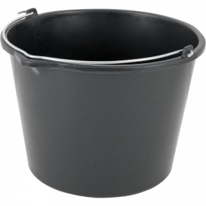 82366337 Ведро 12 л пластиковое цвет тёмно-серый