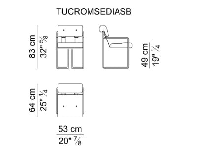 Мягкий консольный стул с подлокотниками i 4 Mariani Tukroma ARCH-00139511 - Вид №13