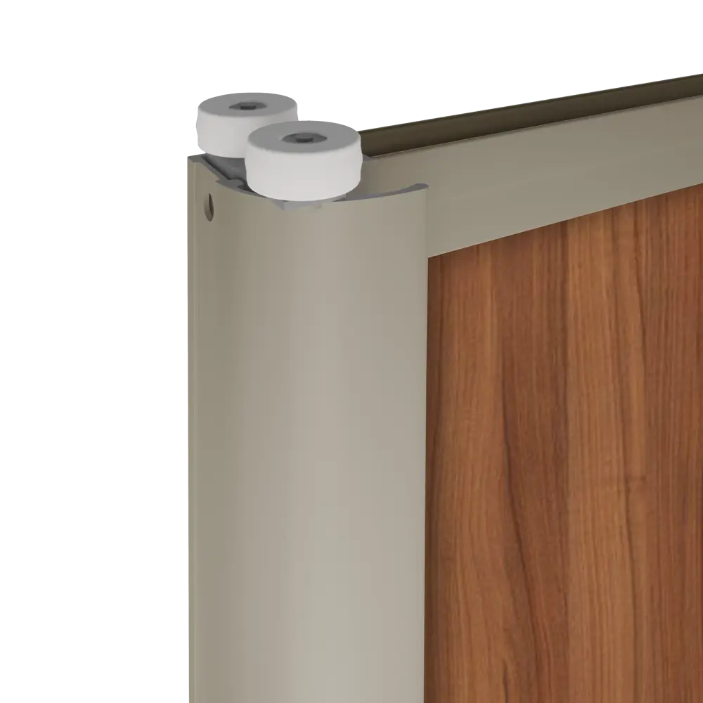 Дверь-купе Spaceo 2455x604 мм высота проема 2500 мм ЛДСП цвет орех антик/шампань Spaceo home STLM-2148919 - Вид №2