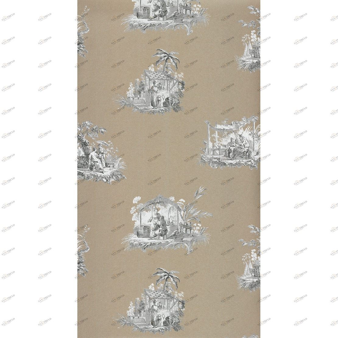 Рулон обоев FONTAINEBLEAU FONT81542203. Основа нетканый материал Casadeco