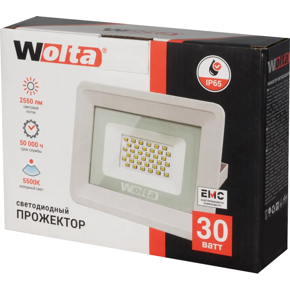 Прожектор светодиодный уличный 30 Вт 5500K IP65 WOLTA STLM-2084285 - Вид №6