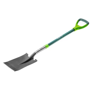 Лопата штыковая прямоугольная Verto 116 см сталь с черенком и зубьями