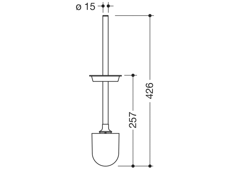 900.20.02040 Щетка для унитаза с крышкой HEWI System 900 - Вид №1