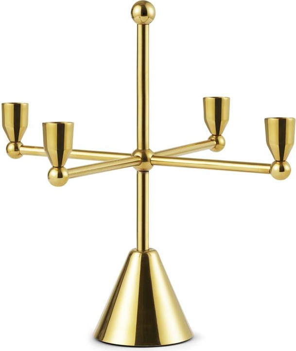 5000003 Подсвечник Pirouette 4 Brass Normann Copenhagen 