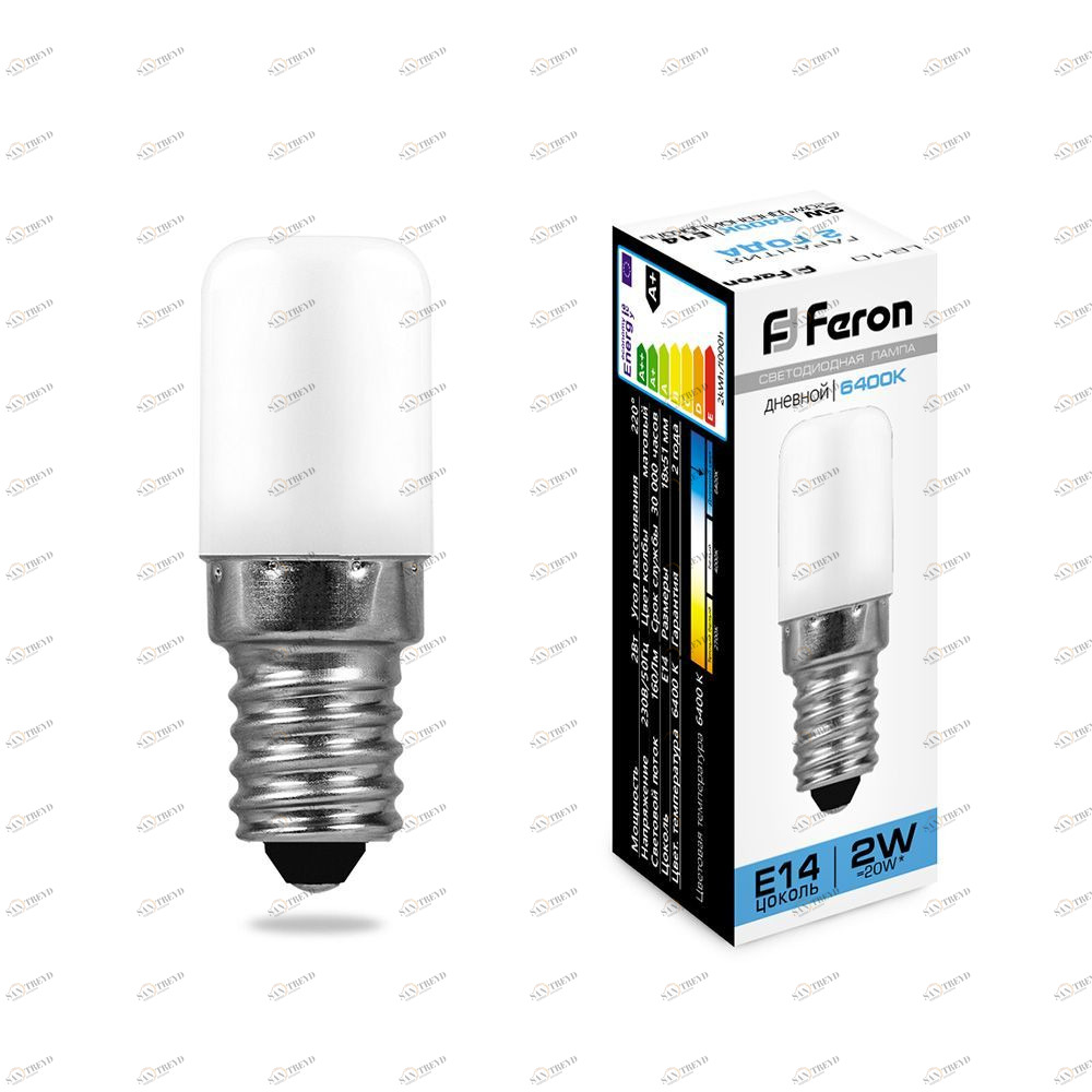 Лампа светодиодная Feron E14 2W 6400K LB-10 25988 FERON  00-3956694 Матовый 