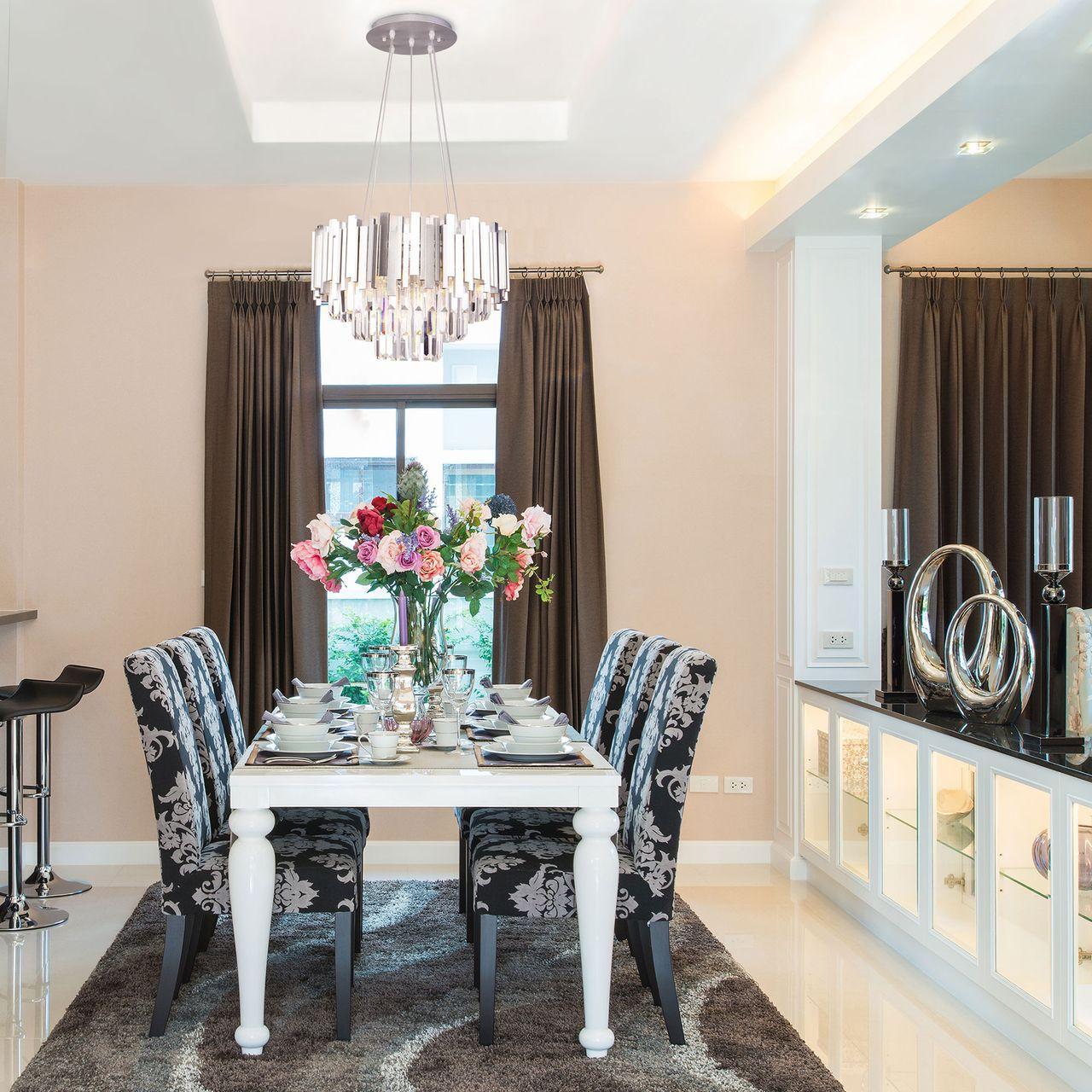 Люстра подвесная серебристая Bogates 308/6 Strotskis BOGATES ДИЗАЙНЕРСКИЕ, PIANO 00-3887890 Прозрачный;серебро  - Вид №1