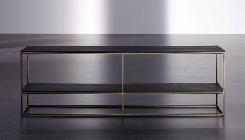 Meridiani Прямоугольная деревянная консоль с полками Hardy sun-id-1453789 - Вид №2