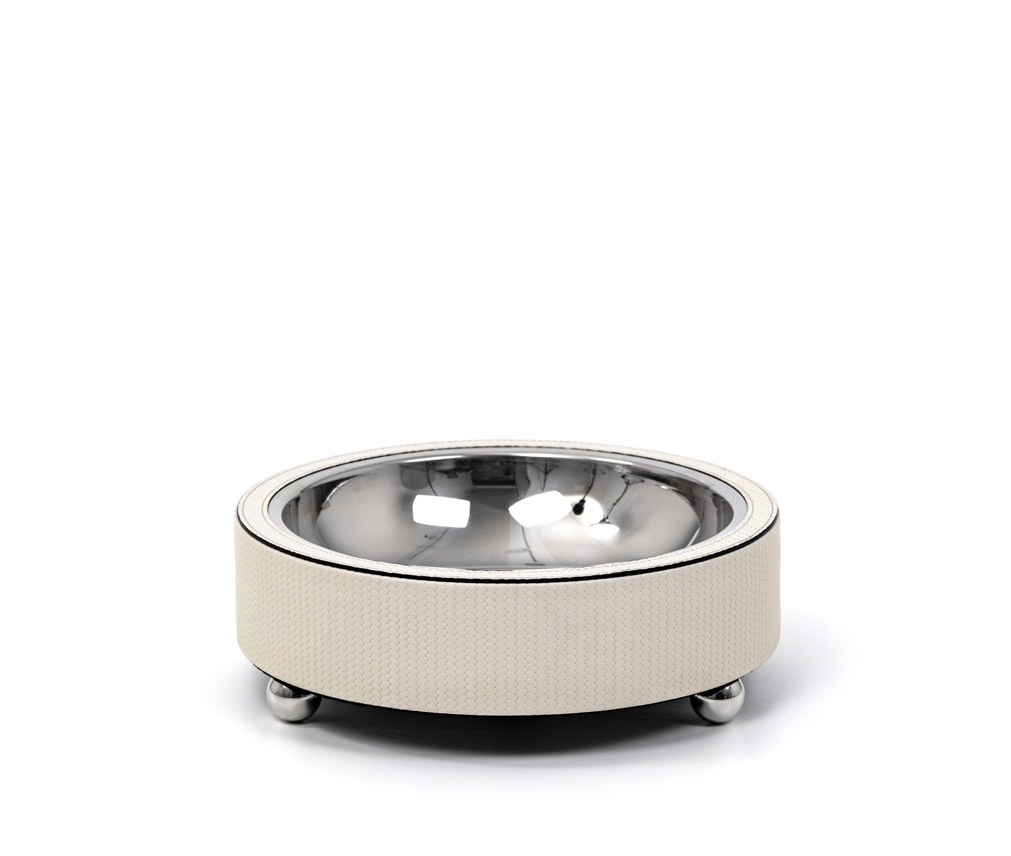 Подставка для фруктов Zoe - Ø 27XH9 см / тканая кожа_coffee Pinetti 00.1888.061.015 - Вид №2