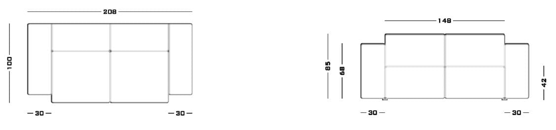 2-местный кожаный диван Secolo Sibylia ARCH-00006645 - Вид №2