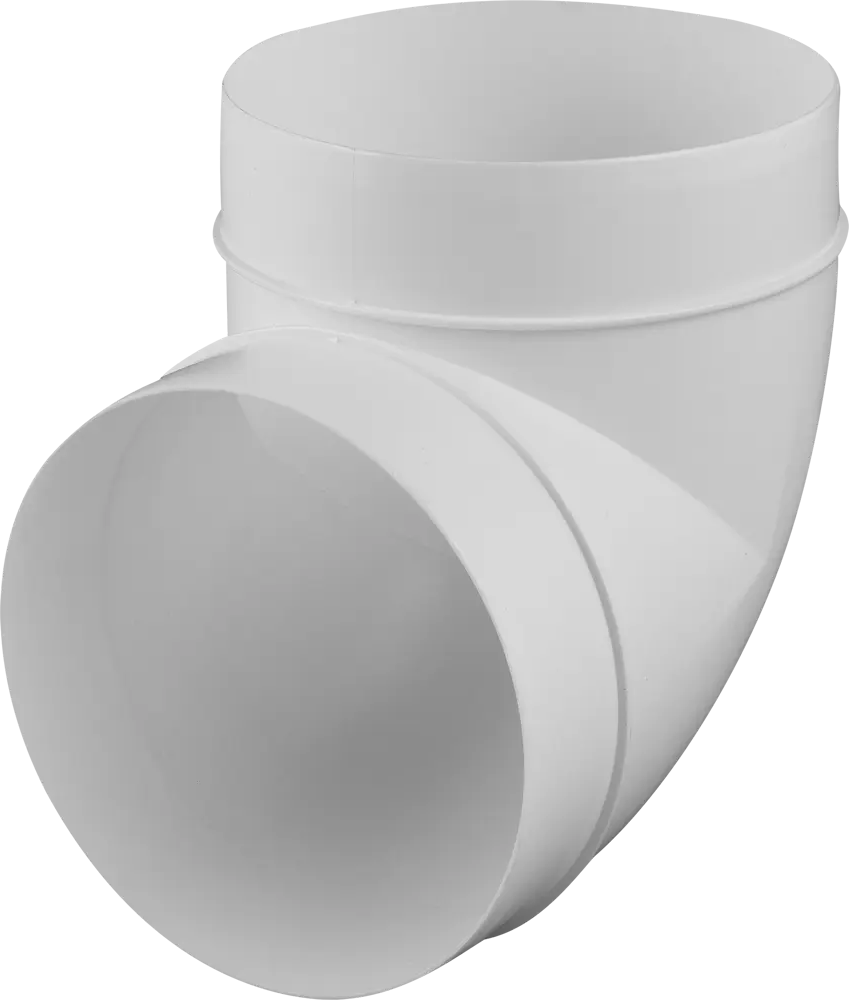 Колено воздуховодное EQUATION круглое 90° d125 пластиковое 18155781