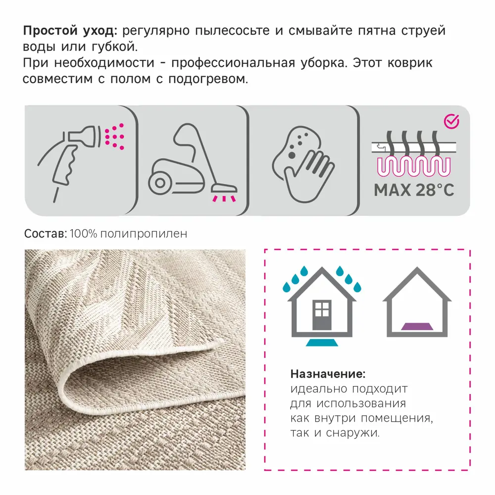 Ковер полипропилен Inspire Eva 160x230 см цвет серый STLM-2066454 - Вид №4