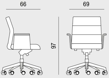 Viganò Откидывающееся кресло руководителя на козелке из ткани Star sun-id-1430787 - Вид №5