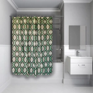 Штора для ванны Вилина 1813-1 с кольцами 180x180 см, полиэстер, цвет синий